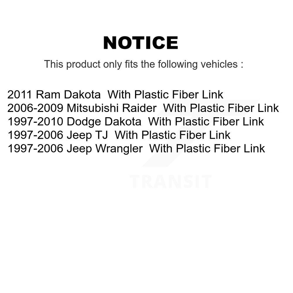 Rear Suspension Stabilizer Bar Link Kit TOR-K80244 For Dakota Dodge Jeep Wrangler Ram Mitsubishi TJ
