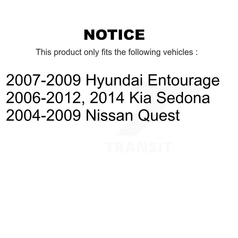 Rear Suspension Stabilizer Bar Link Kit TOR-K80257 For Kia Sedona Nissan Quest Hyundai Entourage