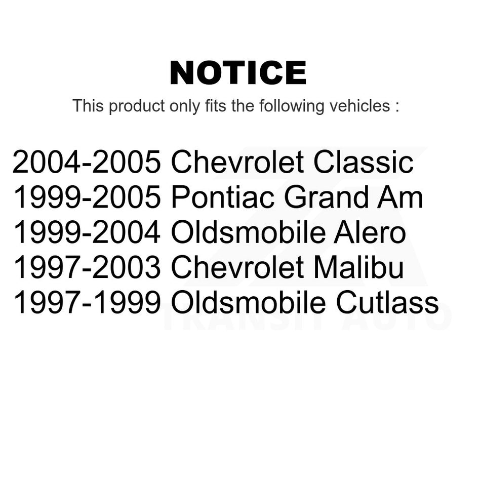 Rear Left Suspension Stabilizer Bar Link Kit TOR-K80266 For Chevrolet Pontiac Grand Am Malibu Oldsmobile Alero Classic Cutlass