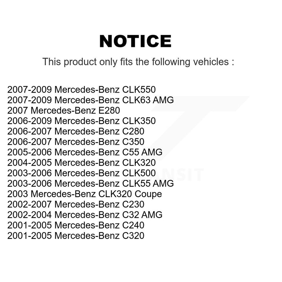 Rear Left Suspension Stabilizer Bar Link Kit TOR-K80456 For Mercedes-Benz C230 C240 C280 CLK350 C320