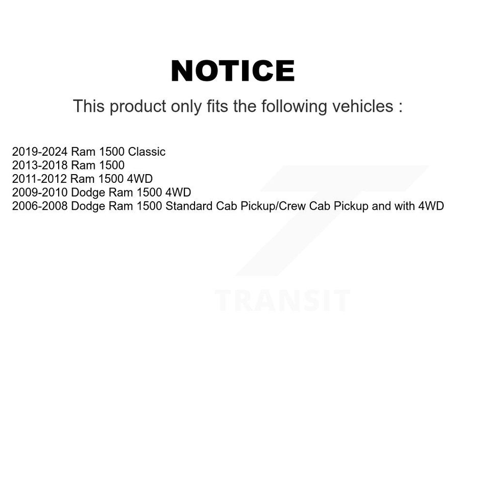 Front Suspension Stabilizer Bar Link Kit TOR-K80894 For Ram 1500 Classic Dodge