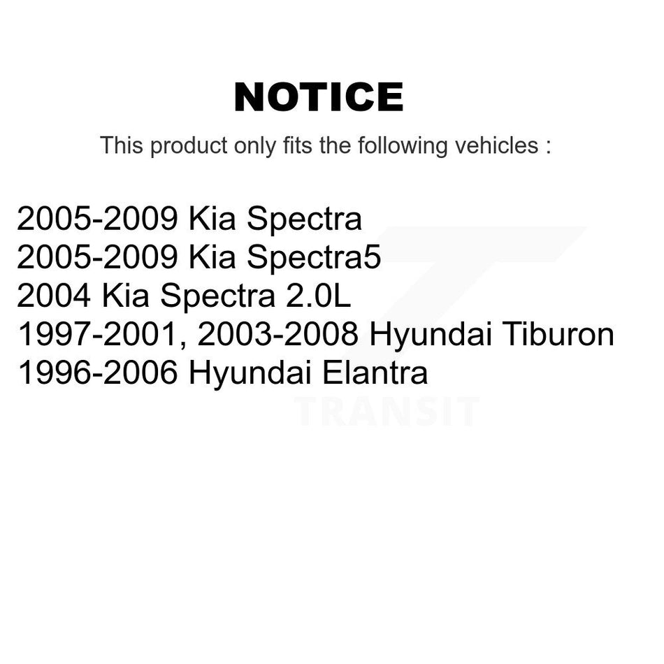 Rear Suspension Stabilizer Bar Link Kit TOR-K90360 For Hyundai Elantra Kia Spectra Tiburon Spectra5
