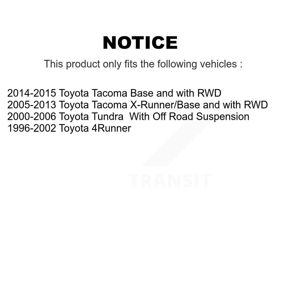 Front Suspension Stabilizer Bar Link Kit TOR-K90681 For Toyota Tacoma Tundra 4Runner