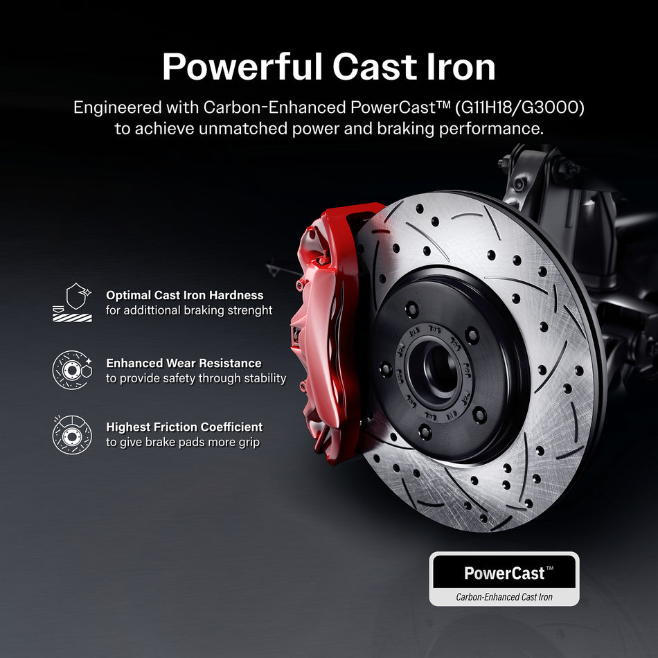 Rear Disc Drilled & Slotted Rotors Ceramic Pads Parking Brake Shoes Kit For Dodge Avenger KDT-102153