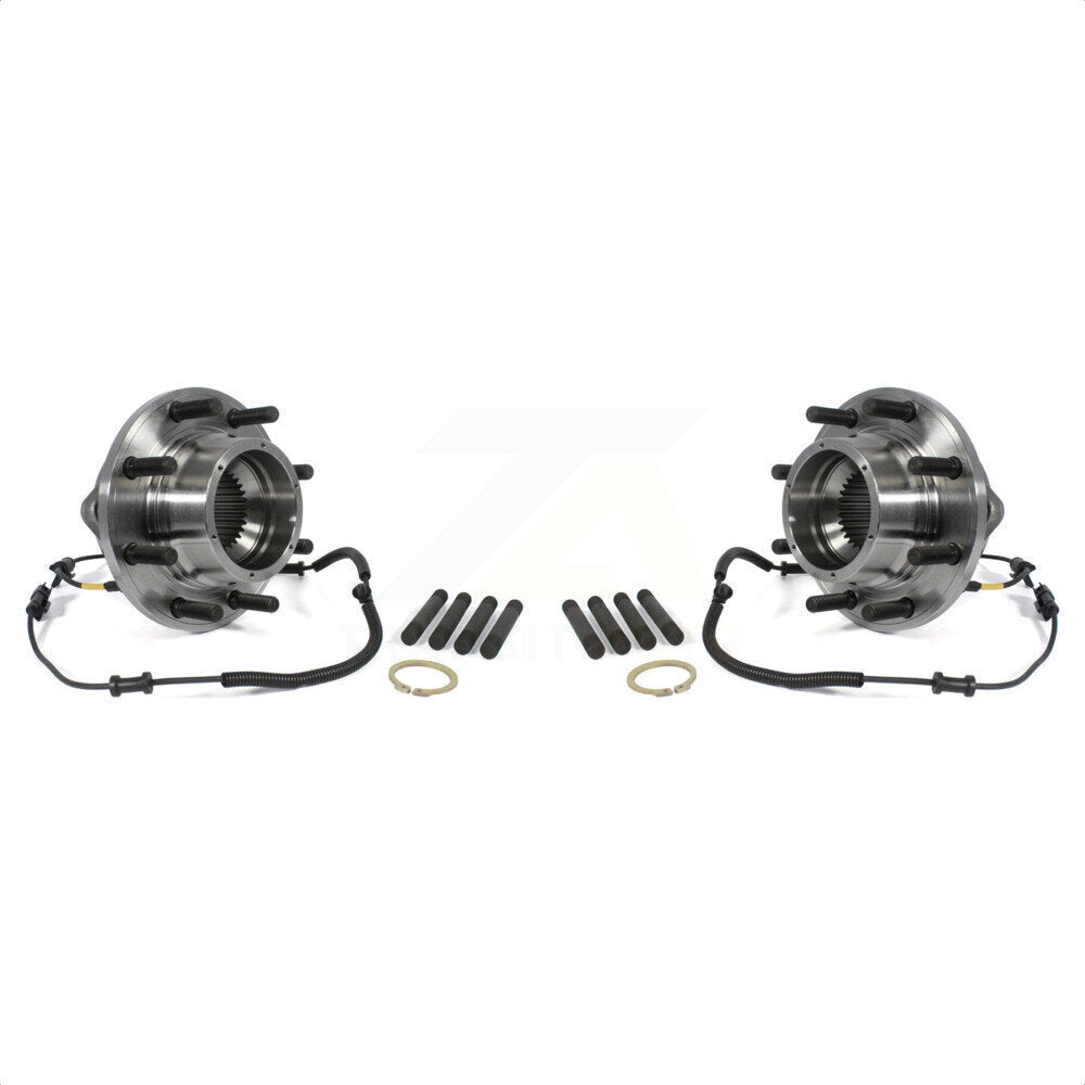 Front Wheel Bearing And Hub Assembly Pair For 2011-2016 Ford F-350 Super Duty 4WD With Dual Rear Wheels K70-100447 by Kugel