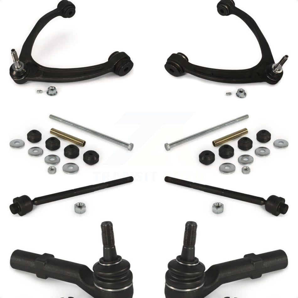 Front Suspension Control Arm Ball Joint Assembly Tie Rod End Link Kit (8Pc) For Chevrolet Silverado 1500 GMC Tahoe Sierra Suburban Yukon Cadillac XL Avalanche Escalade ESV EXT 7-1/4" Length K72-100117 by Top Quality