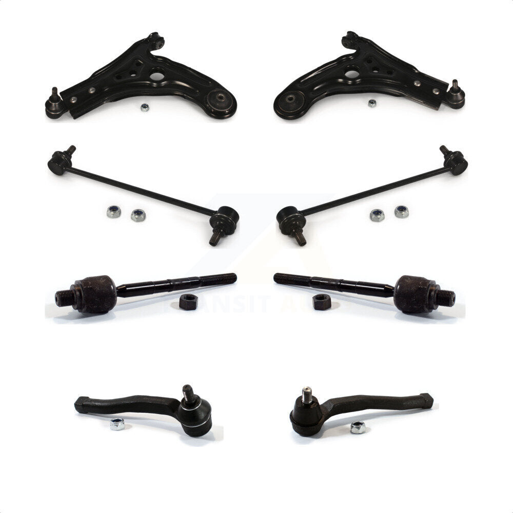 Front Suspension Control Arm And Ball Joint Assembly Steering Tie Rod End Stabilizer Bar Link Kit (8Pc) For Chevrolet Aveo Aveo5 Pontiac G3 Suzuki Wave Wave5 Swift+ K72-100150 by Top Quality