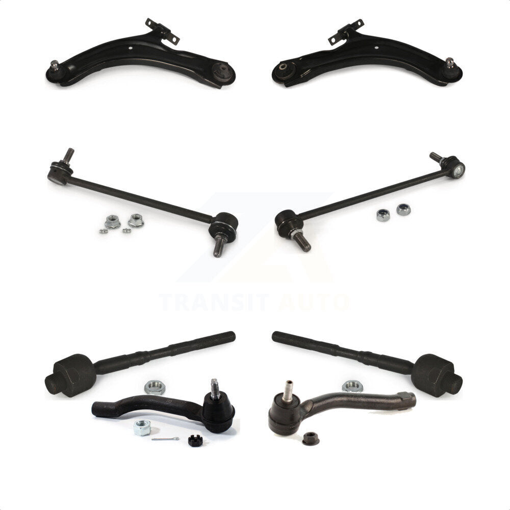 Front Suspension Control Arm And Ball Joint Assembly Steering Tie Rod End Stabilizer Bar Link Kit (8Pc) For 2008-2013 Nissan Rogue K72-100165 by Top Quality