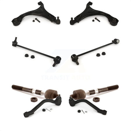 Front Suspension Control Arm And Ball Joint Assembly Steering Tie Rod End Stabilizer Bar Link Kit (8Pc) For 2012-2013 Hyundai Sonata GL GLS 12.64" Center To Length K72-100683 by Top Quality