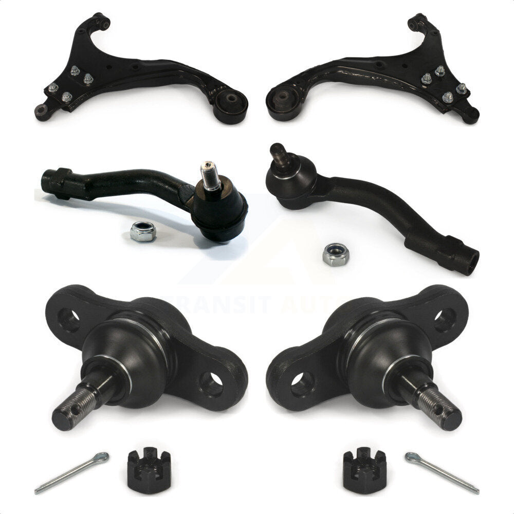 Front Suspension Control Arm With Tie Rod End And Ball Joint Kit (6Pc) For Kia Sportage Hyundai Tucson K72-101282 by Top Quality