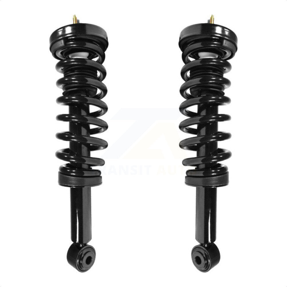 Front Complete Suspension Shocks Strut And Coil Spring Mount Assemblies Pair For 2009-2013 Ford F-150 4WD Excludes Rear Wheel Drive Torsion K78A-100035 by Transit Auto