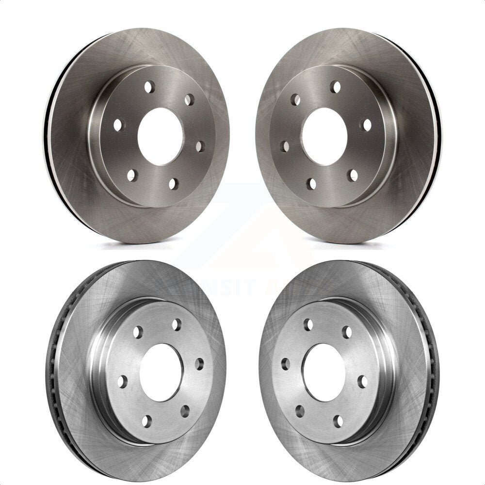 Front Rear Disc Brake Rotors Kit For 2006 Chevrolet Express 2500 GAS engine With 6 Lug Wheels K8-100982 by Top Quality