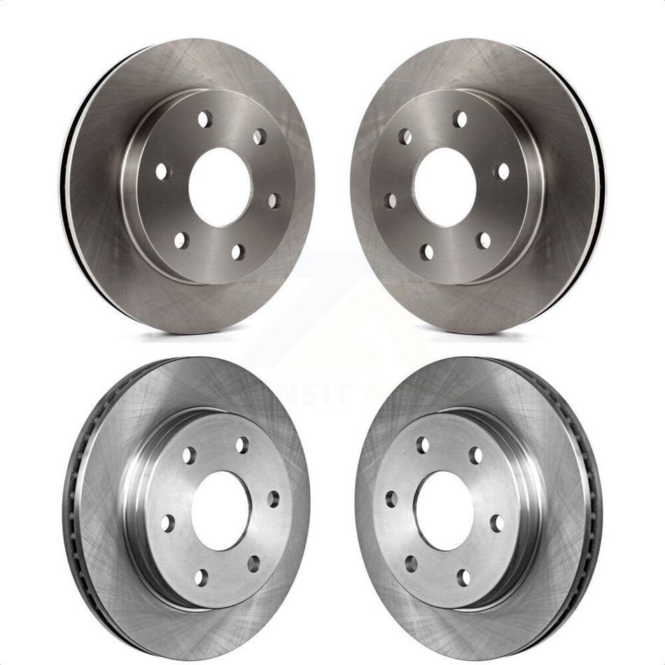 Front Rear Disc Brake Rotors Kit For 2006 Chevrolet Express 2500 GAS engine With 6 Lug Wheels K8-100982 by Top Quality