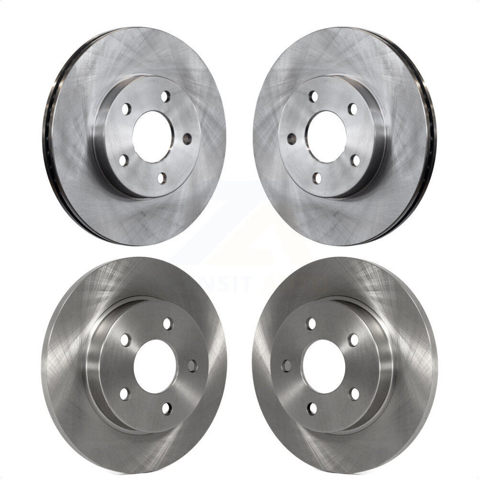 Front Rear Disc Brake Rotors Kit For 2007-2010 Pontiac G5 With Drum Brakes 5 Lug Wheels K8-101029 by Top Quality