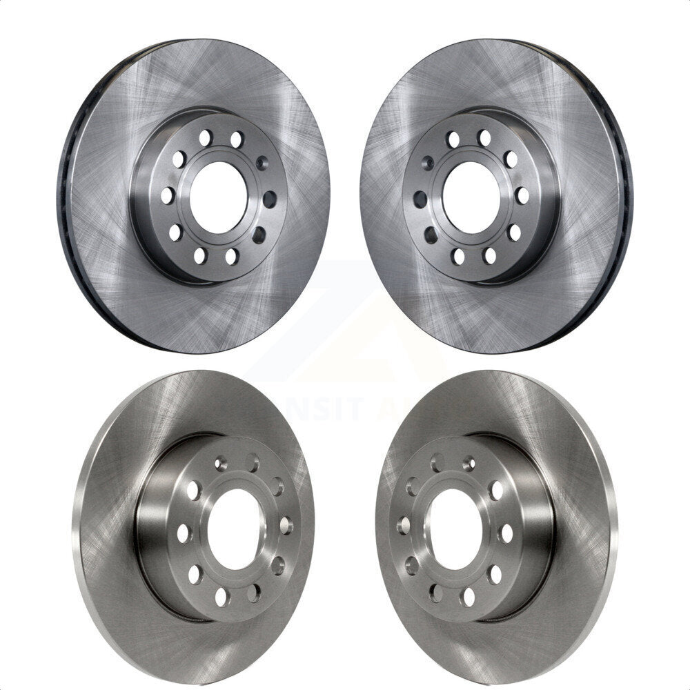 Front Rear Disc Brake Rotors Kit For 2006-2009 Volkswagen Rabbit K8-101442 by Top Quality