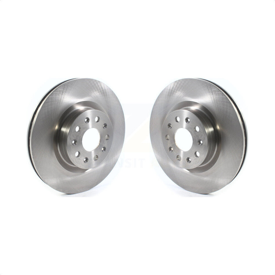 Front Disc Brake Rotors Pair For Chevrolet Camaro Cadillac CTS CT6 CT5 K8-101742 by Top Quality