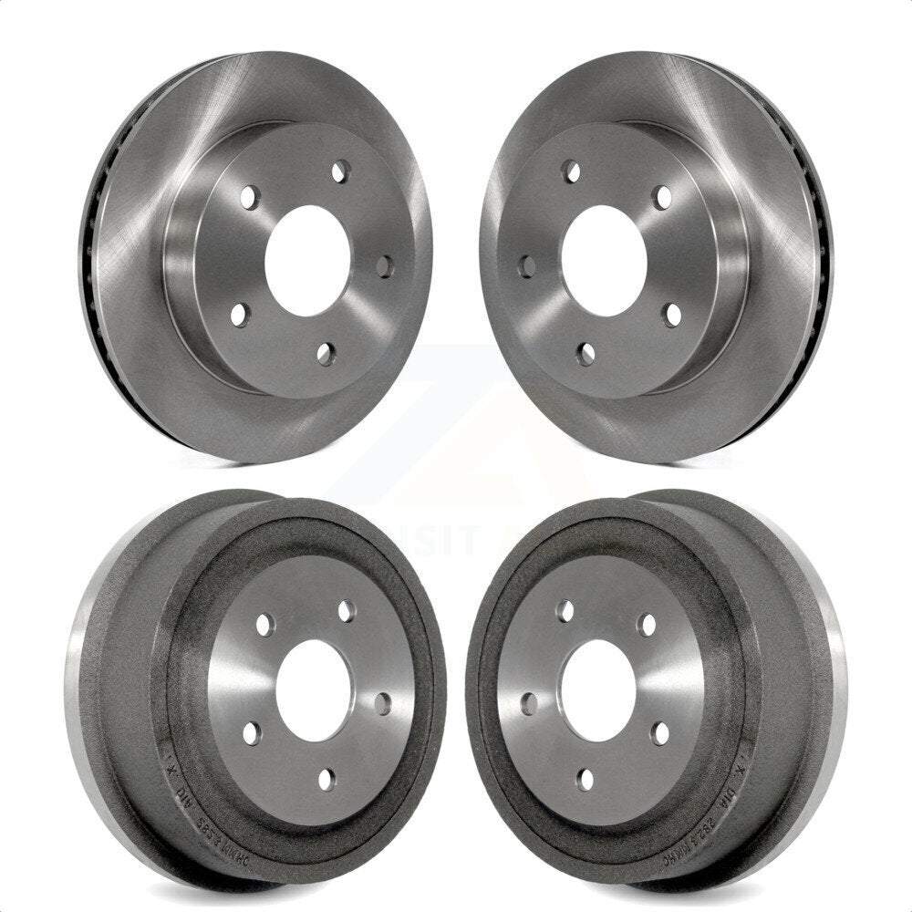 Front Rear Disc Brake Rotors Drums Kit For 2000-2001 Dodge Ram 1500 RWD K8-101979 by Top Quality