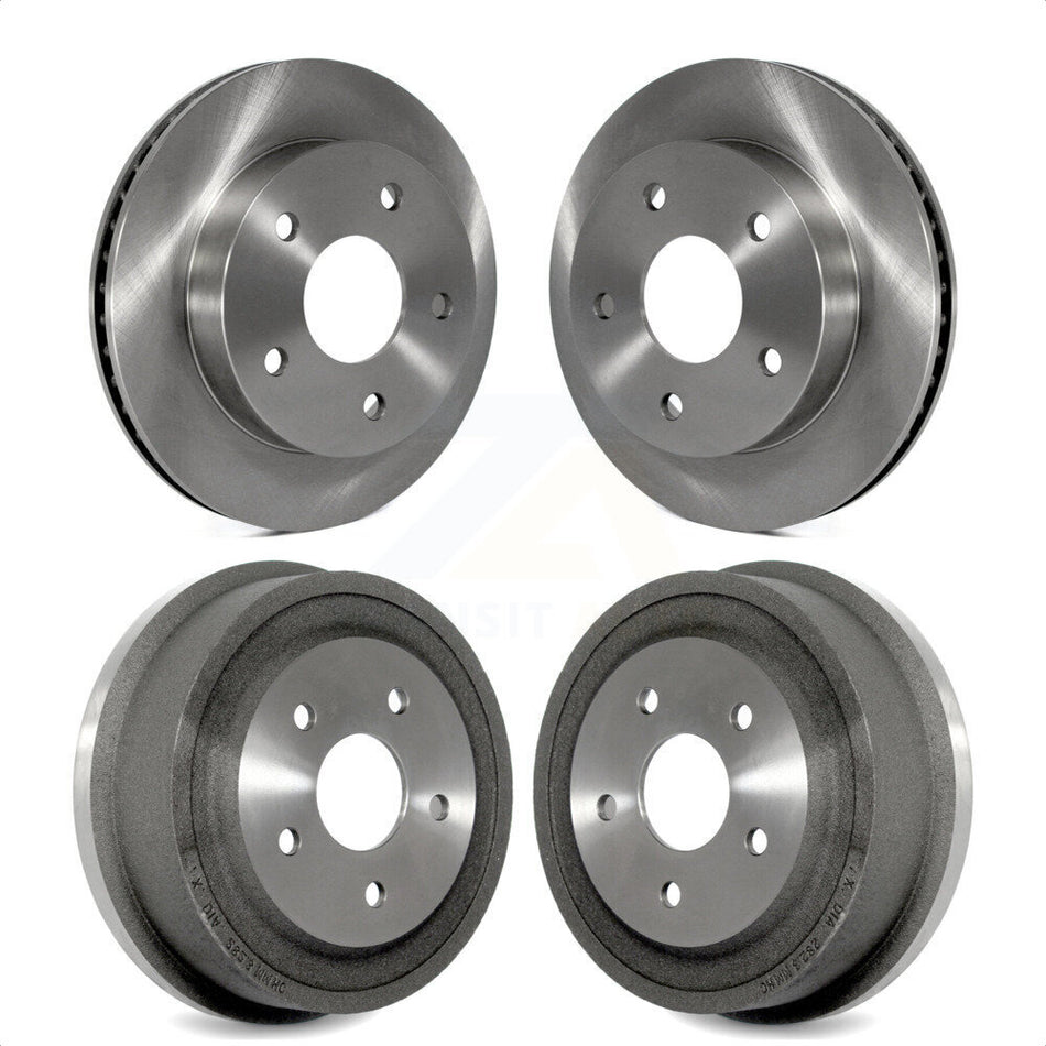 Front Rear Disc Brake Rotors Drums Kit For 2000-2001 Dodge Ram 1500 RWD K8-101979 by Top Quality