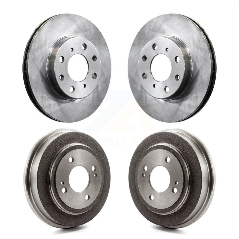 Front Rear Disc Brake Rotors Drums Kit For Honda Civic K8-102001 by Top Quality