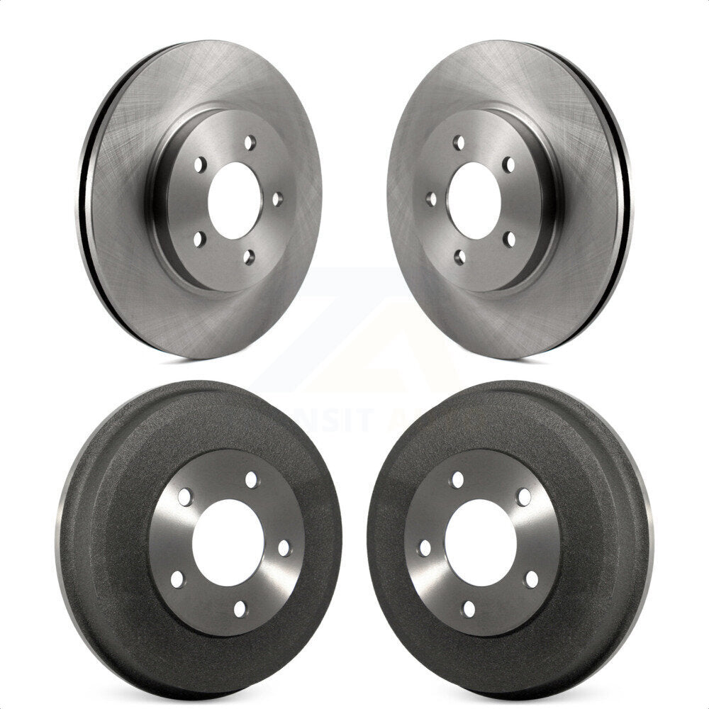 Front Rear Disc Brake Rotors Drums Kit For Ford Escape Mercury Mariner Mazda Tribute K8-102006 by Top Quality