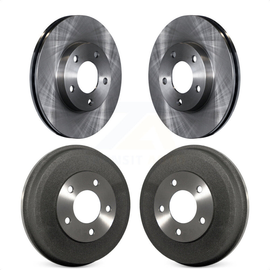 Front Rear Disc Brake Rotors Drums Kit For Ford Escape Mazda Tribute Mercury Mariner K8-102007 by Top Quality