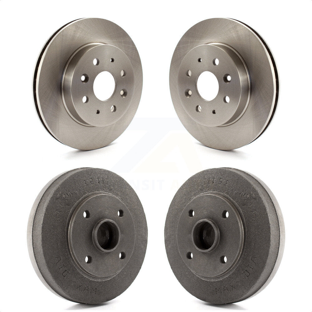 Front Rear Disc Brake Rotors Drums Kit For 2003-2005 Kia Rio 4-Wheel ABS K8-102027 by Top Quality