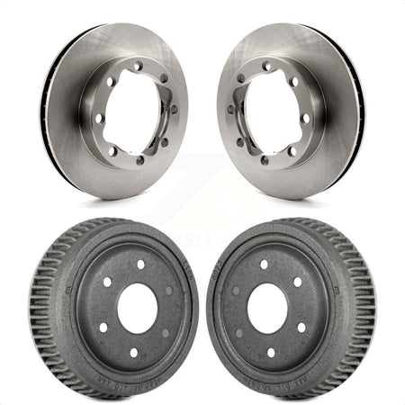 Front Rear Disc Brake Rotors Drums Kit For 1998-1999 Chevrolet Tahoe 4WD with DIESEL engine With 10" Diameter Drum K8-102039 by Top Quality