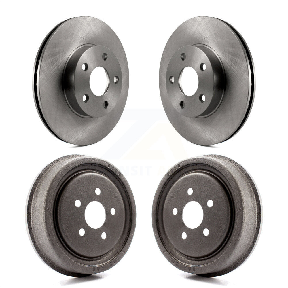 Front Rear Disc Brake Rotors Drums Kit For 2003-2005 Chevrolet Cavalier Pontiac Sunfire K8-102055 by Top Quality