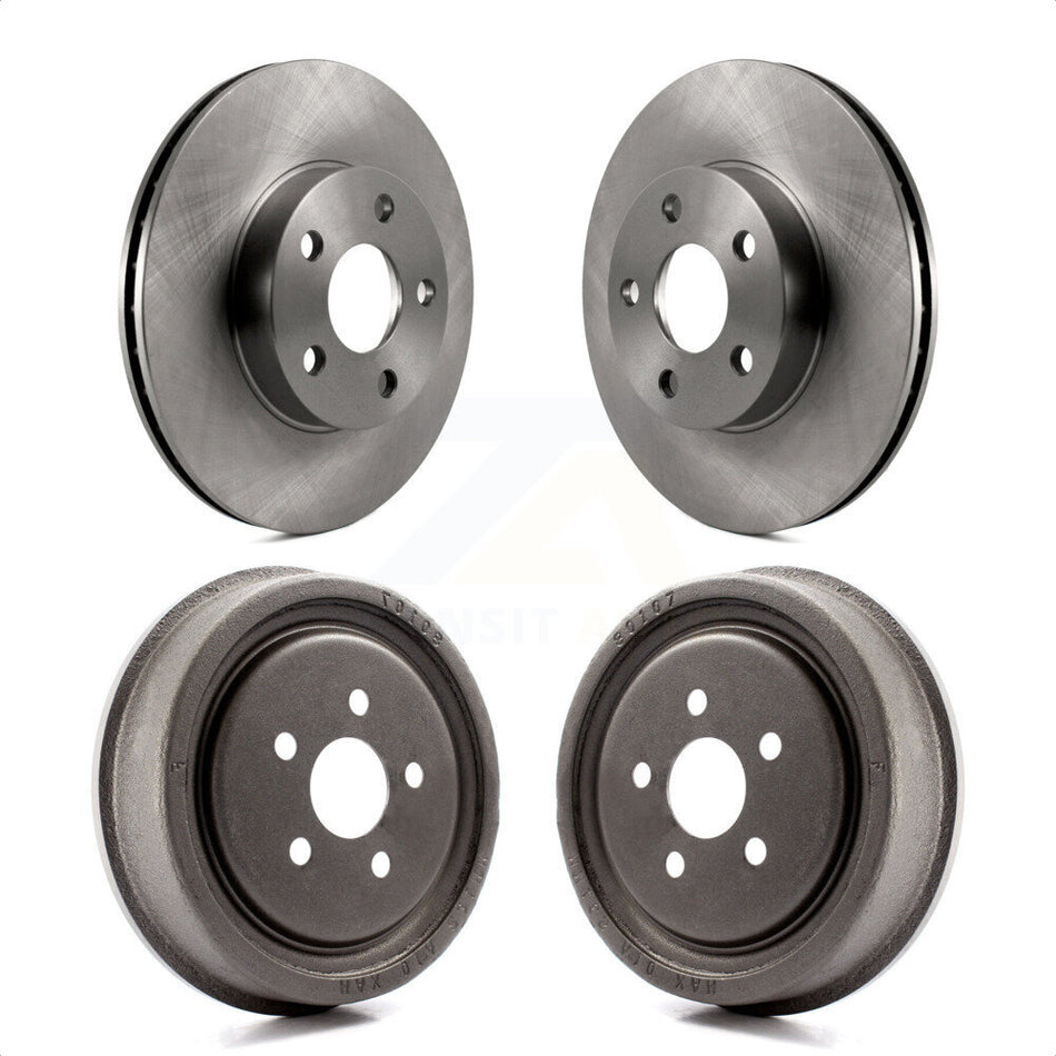 Front Rear Disc Brake Rotors Drums Kit For 2003-2005 Chevrolet Cavalier Pontiac Sunfire K8-102055 by Top Quality