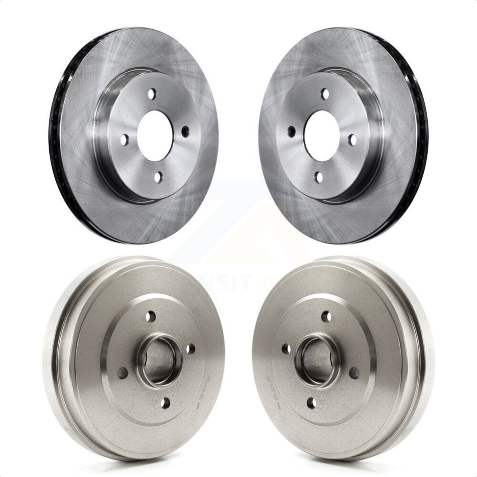 Front Rear Disc Brake Rotors Drums Kit For Nissan Versa Note Micra K8-102069 by Top Quality