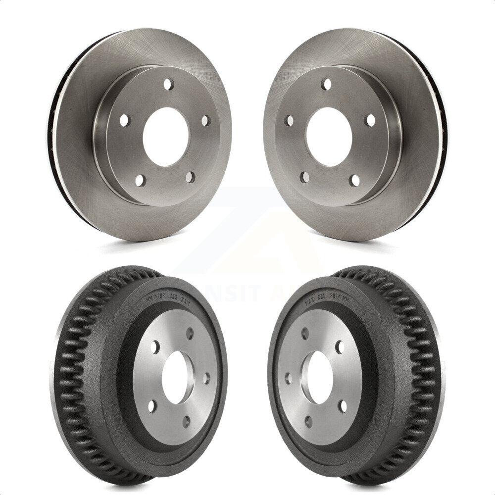 Front Rear Disc Brake Rotors Drums Kit For 1994-1999 Dodge Ram 1500 4WD K8-102071 by Top Quality