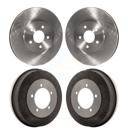 Front Rear Disc Brake Rotors Drums Kit For 2002 Dodge Stratus Sedan K8-102087 by Top Quality