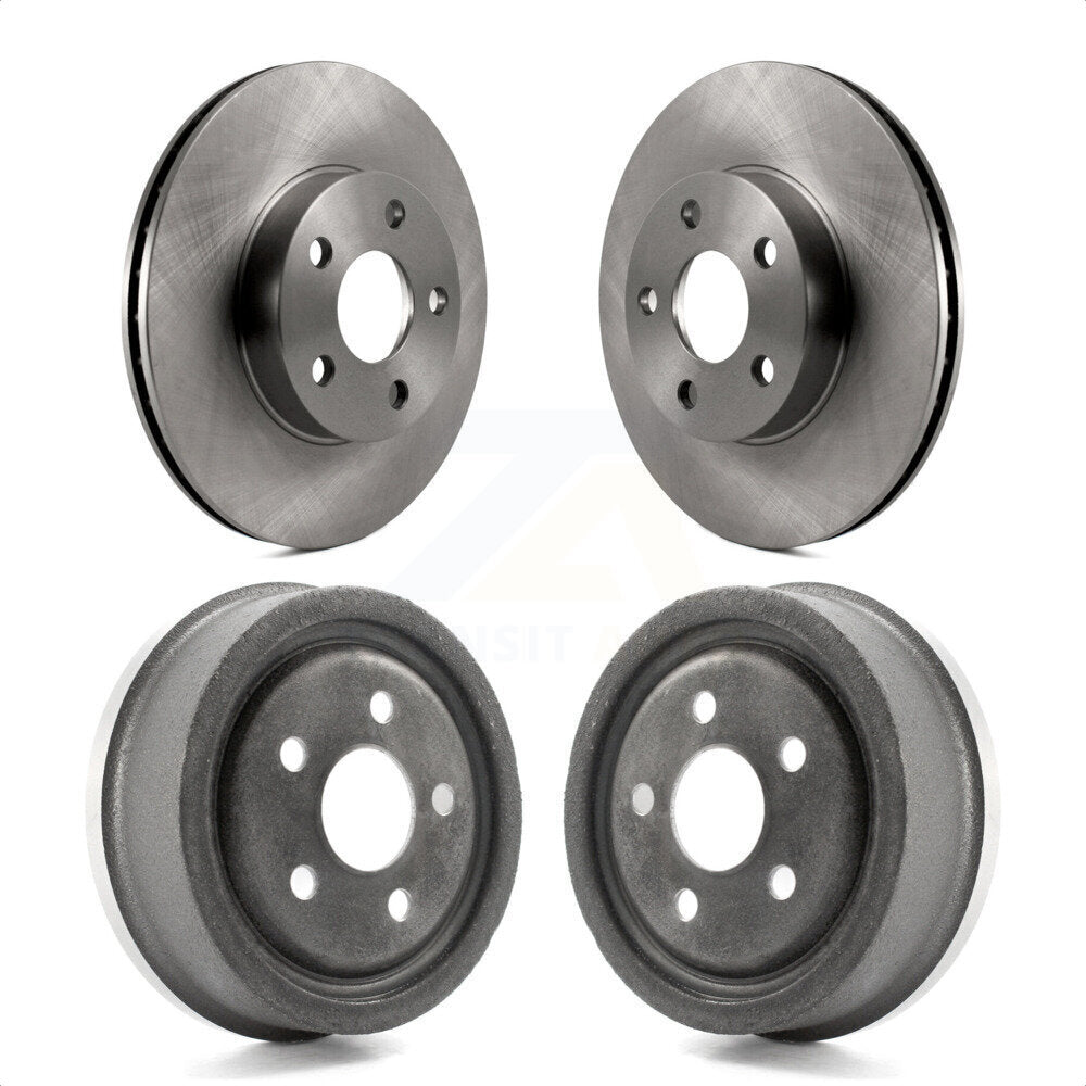 Front Rear Disc Brake Rotors Drums Kit For Chevrolet Cavalier Pontiac Sunfire Grand Am Buick Skylark Corsica Oldsmobile Achieva Beretta Sunbird Cutlass Calais K8-102130 by Top Quality