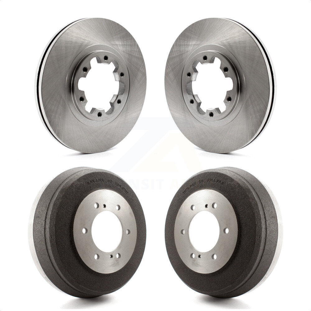 Front Rear Disc Brake Rotors Drums Kit For Nissan Pathfinder INFINITI QX4 K8-102150 by Top Quality