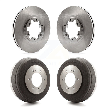 Front Rear Disc Brake Rotors Drums Kit For Nissan Pathfinder INFINITI QX4 K8-102150 by Top Quality