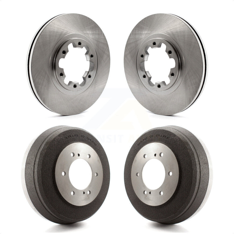 Front Rear Disc Brake Rotors Drums Kit For Nissan Pathfinder INFINITI QX4 K8-102150 by Top Quality