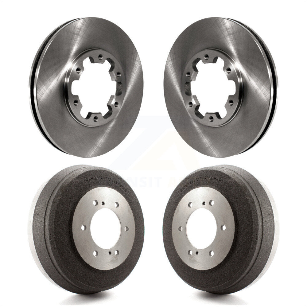 Front Rear Disc Brake Rotors Drums Kit For Nissan Pathfinder INFINITI QX4 K8-102151 by Top Quality