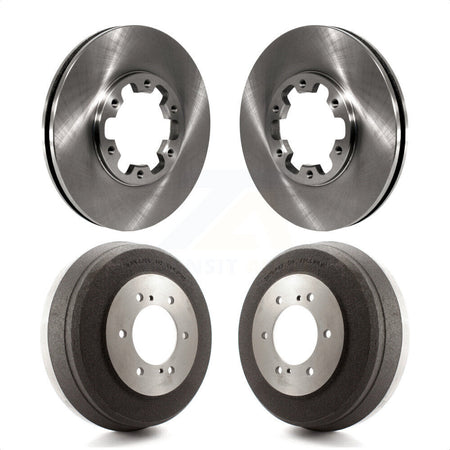 Front Rear Disc Brake Rotors Drums Kit For Nissan Pathfinder INFINITI QX4 K8-102151 by Top Quality