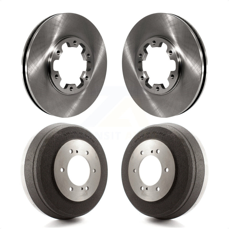 Front Rear Disc Brake Rotors Drums Kit For Nissan Pathfinder INFINITI QX4 K8-102151 by Top Quality