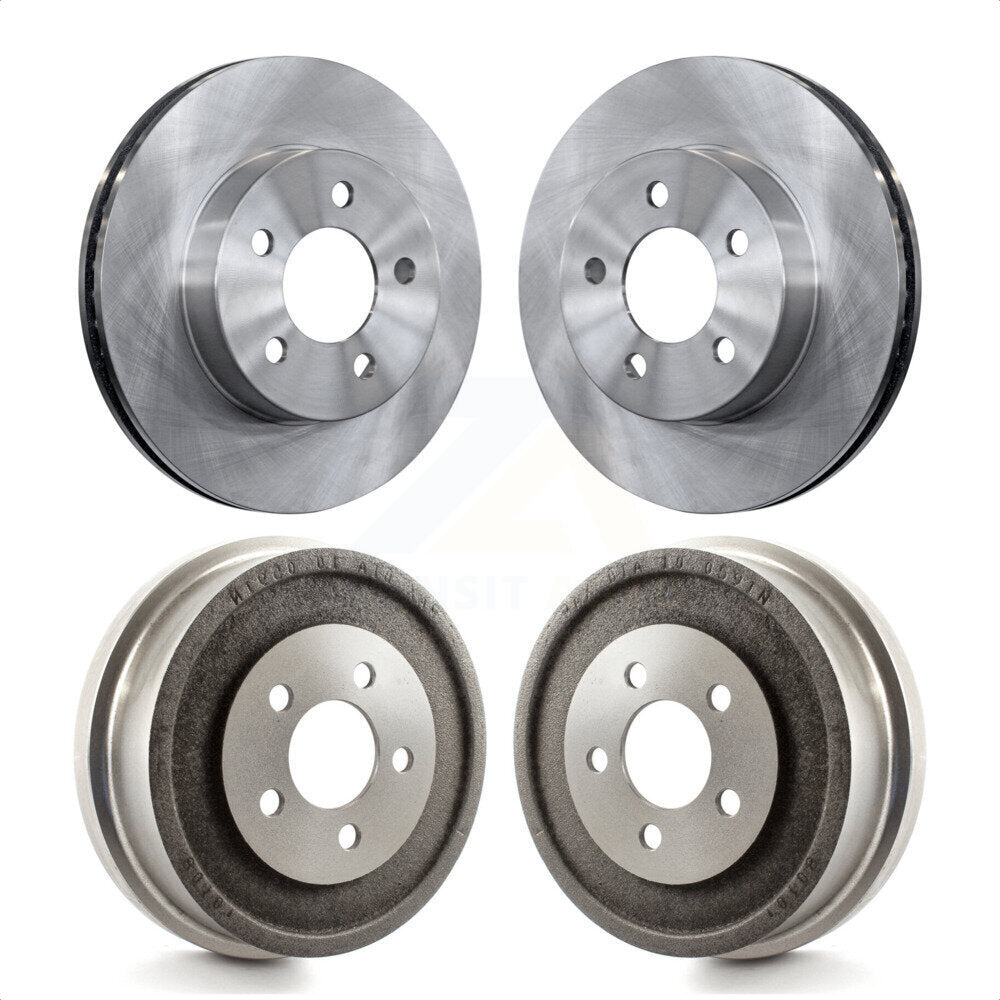 Front Rear Disc Brake Rotors Drums Kit For 2002 Jeep Liberty K8-102157 by Top Quality