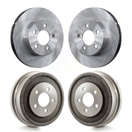 Front Rear Disc Brake Rotors Drums Kit For 2002 Jeep Liberty K8-102157 by Top Quality