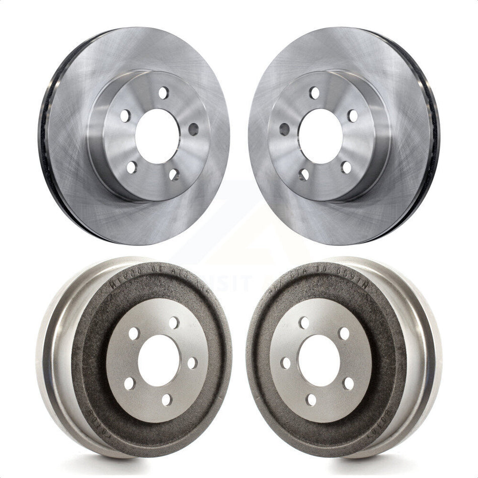 Front Rear Disc Brake Rotors Drums Kit For 2002 Jeep Liberty K8-102157 by Top Quality