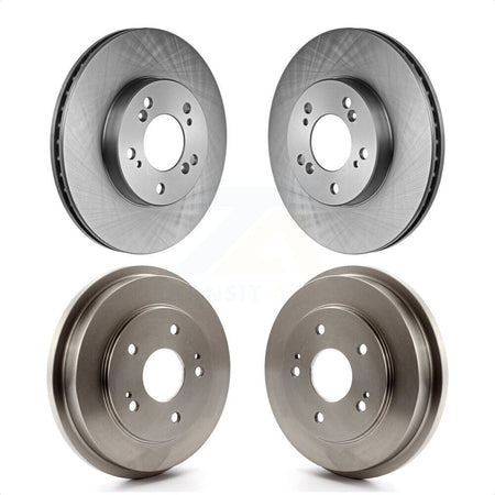 Front Rear Disc Brake Rotors Drums Kit For 1997-2001 Honda CR-V K8-102160 by Top Quality