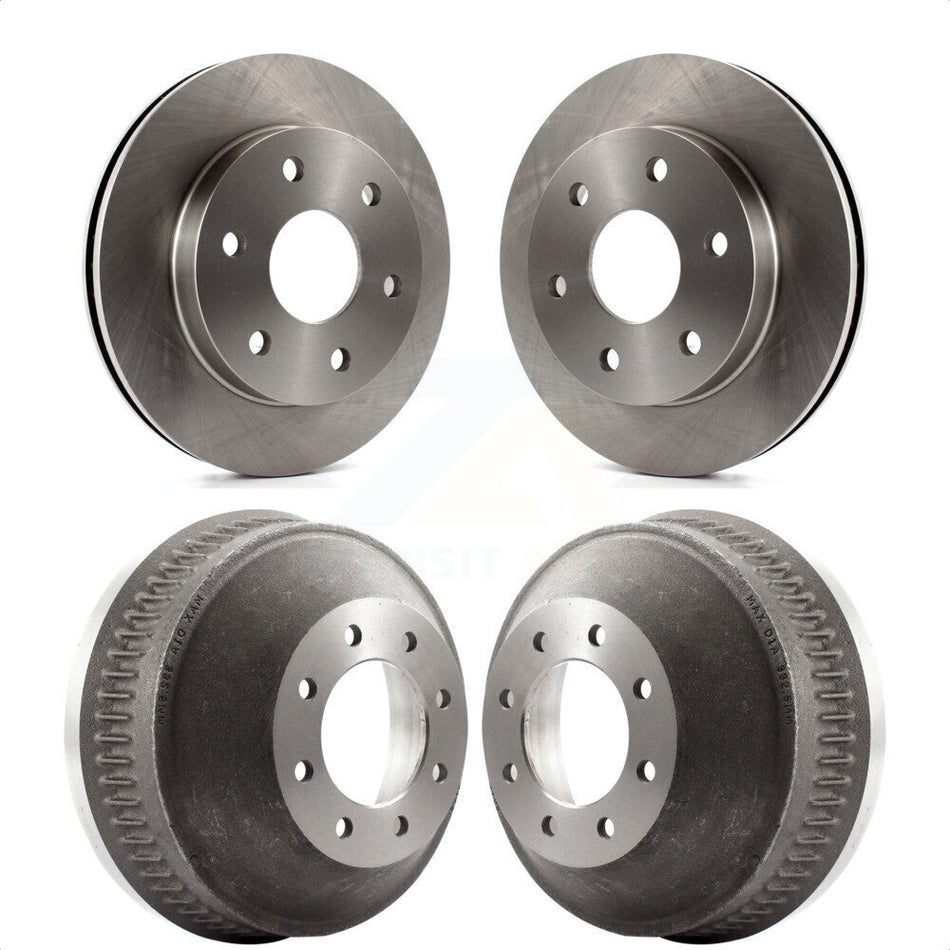 Front Rear Disc Brake Rotors Drums Kit For 2000 Chevrolet Suburban 1500 With 13" Diameter Drum K8-102166 by Top Quality