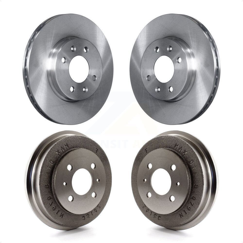 Front Rear Disc Brake Rotors Drums Kit For 2006 Hyundai Accent Sedan To 09 30 05 K8-102168 by Top Quality