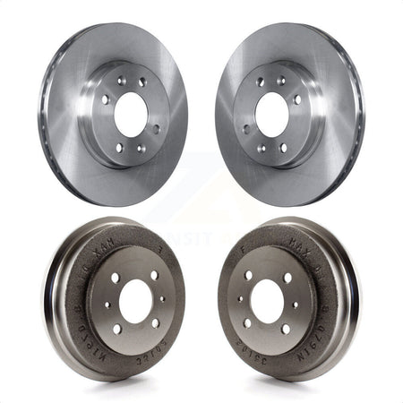 Front Rear Disc Brake Rotors Drums Kit For 2006 Hyundai Accent Sedan To 09 30 05 K8-102168 by Top Quality