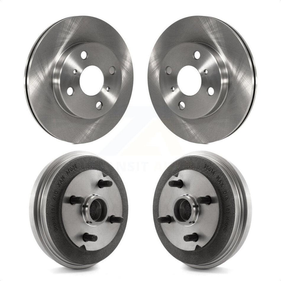 Front Rear Disc Brake Rotors Drums Kit For Toyota Tercel Paseo K8-102172 by Top Quality