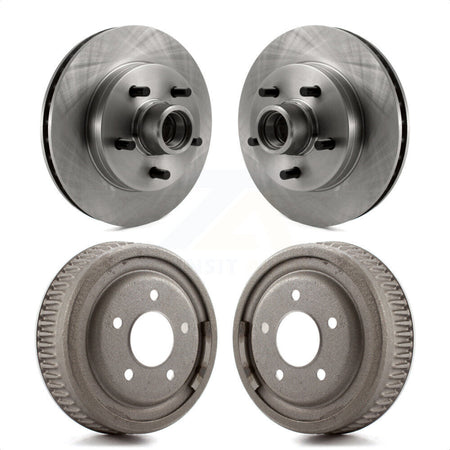 Front Rear Disc Brake Rotors Drums Kit For Chevrolet C1500 Tahoe GMC Yukon Suburban K8-102187 by Top Quality