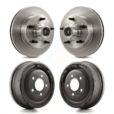 Front Rear Disc Brake Rotors Drums Kit For 1980-1983 Ford F-150 RWD With 10" Diameter Drum K8-102191 by Top Quality