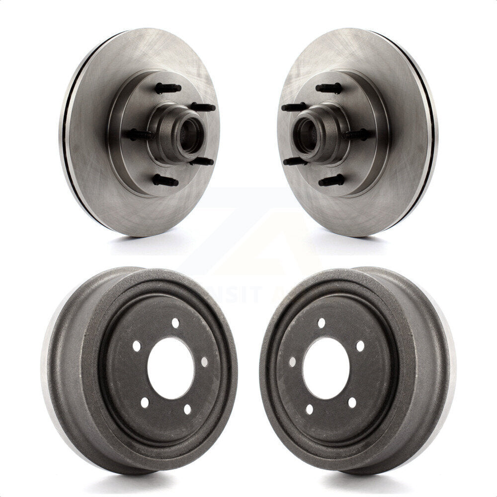 Front Rear Disc Brake Rotors Drums Kit For Ford F-150 K8-102211 by Top Quality